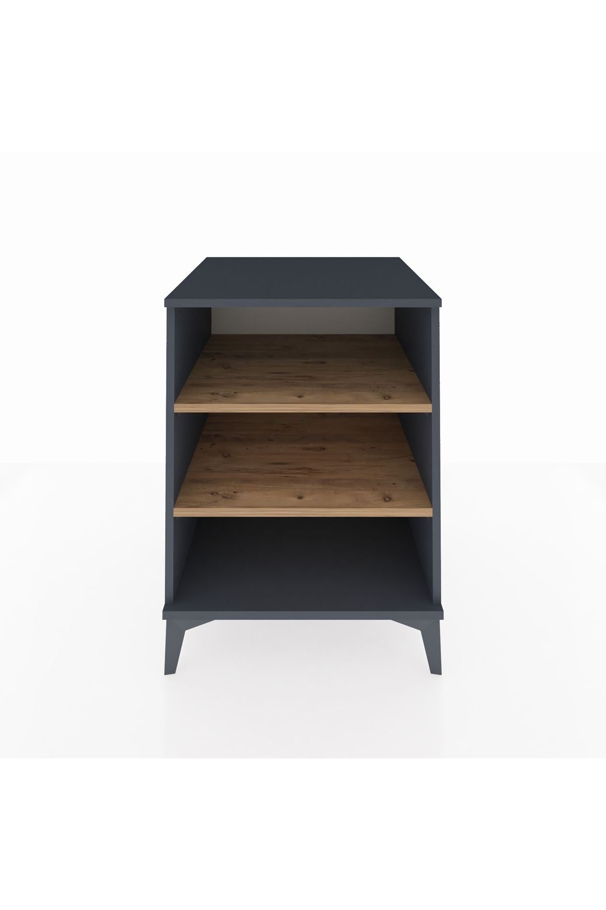 Kronos Komodin 2 Raflı 60x59x80 Antrasit-Çam