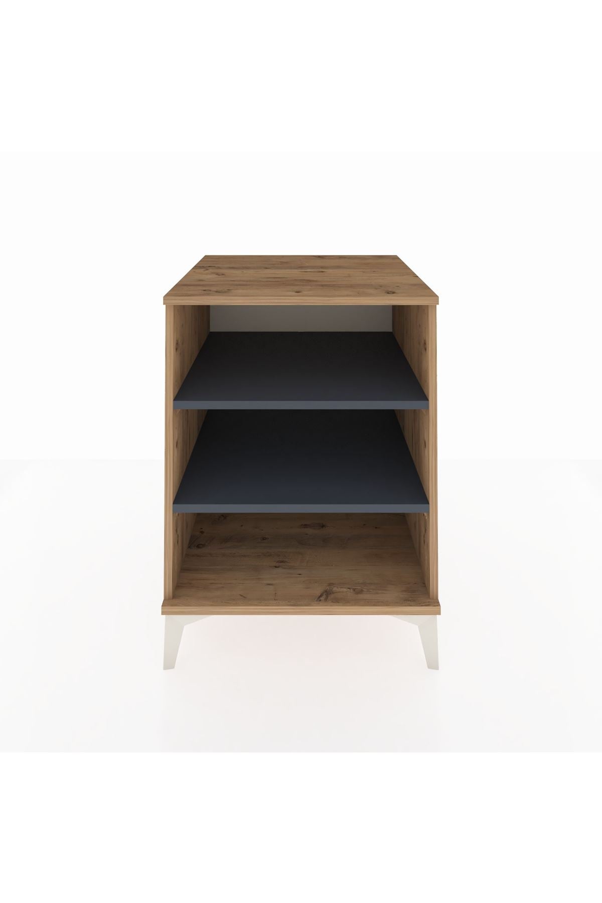 Kronos Komodin 2 Raflı 60x59x80 Çam-Antrasit