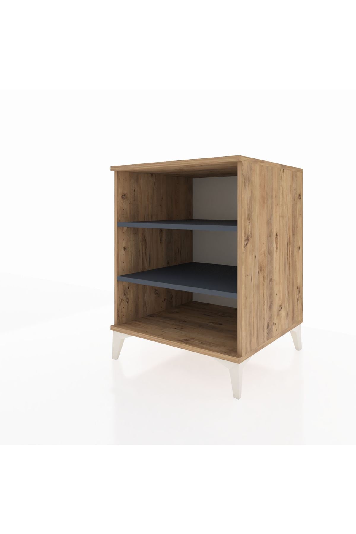 Kronos Komodin 2 Raflı 60x59x80 Çam-Antrasit