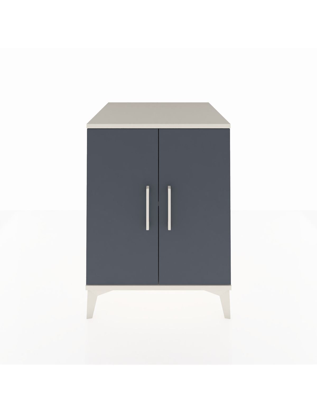 Kronos Komodin Tek Raflı 2 Kapaklı 60x59x80 Aytaşı-Antrasit