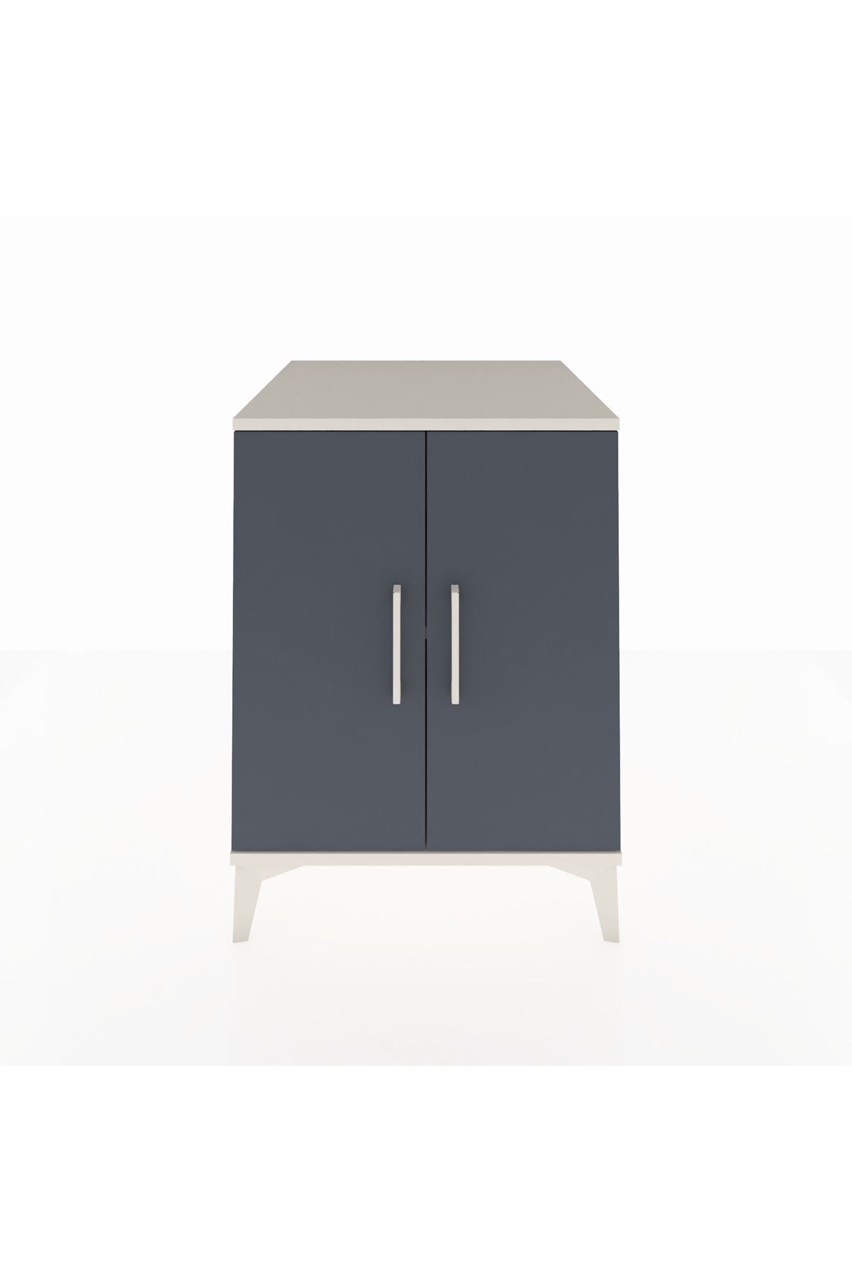 Kronos Komodin Tek Raflı 2 Kapaklı 60x59x80 Aytaşı-Antrasit