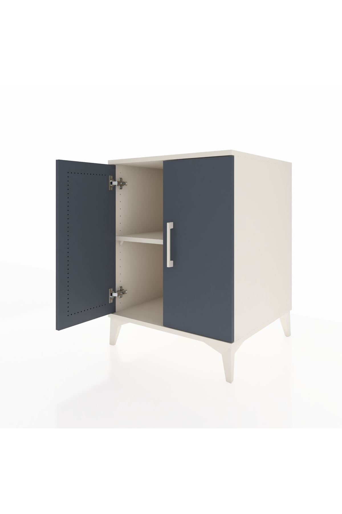 Kronos Komodin Tek Raflı 2 Kapaklı 60x59x80 Aytaşı-Antrasit