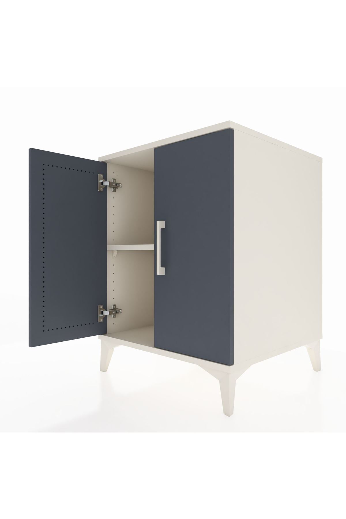 Kronos Komodin Tek Raflı 2 Kapaklı 60x59x80 Aytaşı-Antrasit