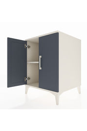 Kronos Komodin Tek Raflı 2 Kapaklı 60x59x80 Aytaşı-Antrasit