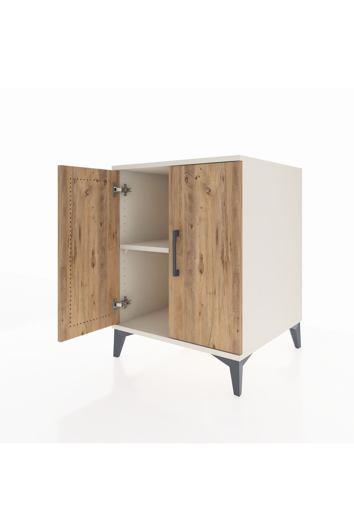 Kronos Komodin Tek Raflı 2 Kapaklı 60x59x80 Aytaşı-Çam