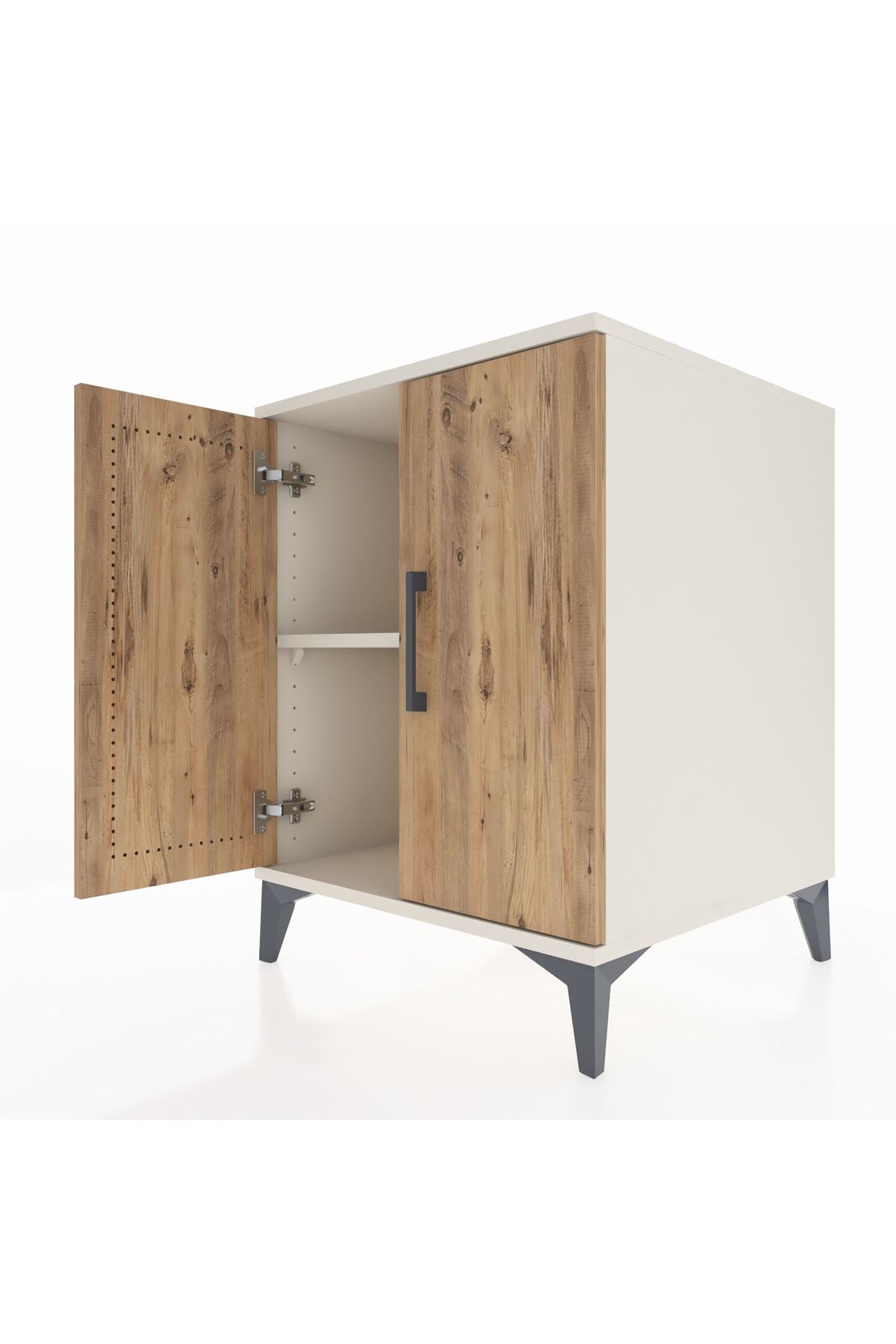 Kronos Komodin Tek Raflı 2 Kapaklı 60x59x80 Aytaşı-Çam