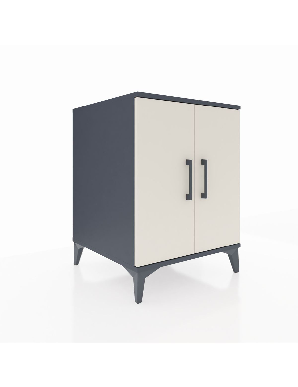 Kronos Komodin Tek Raflı 2 Kapaklı 60x59x80 Antrasit-Aytaşı