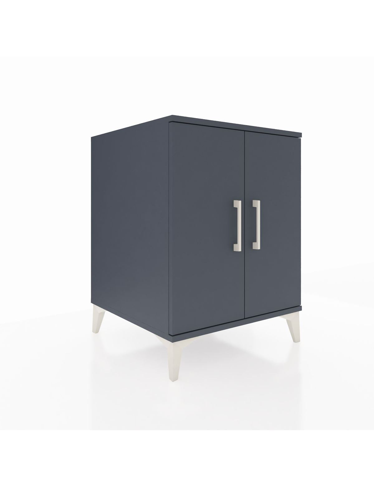 Kronos Komodin Tek Raflı 2 Kapaklı 60x59x80 Antrasit-Antrasit