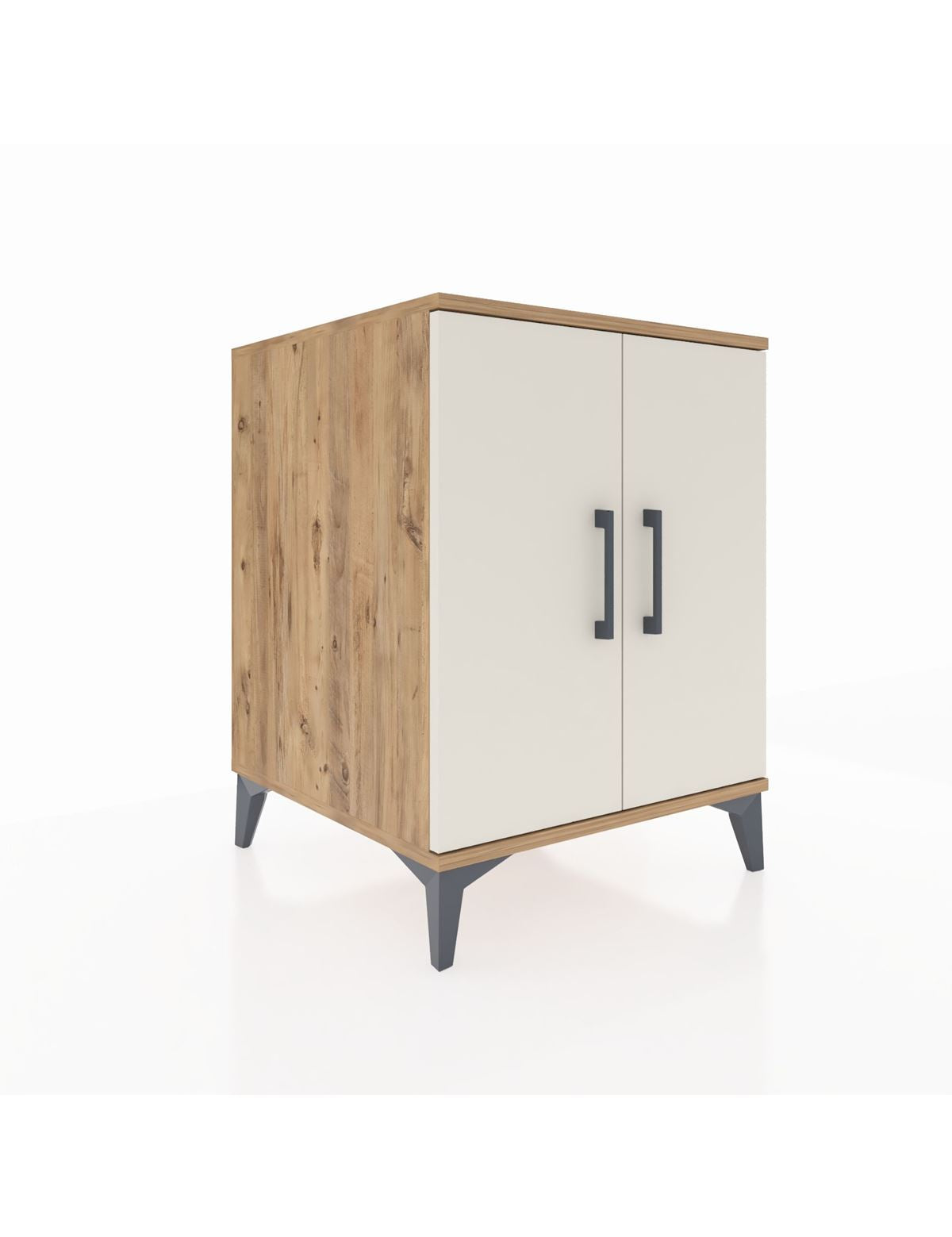 Kronos Komodin Tek Raflı 2 Kapaklı 60x59x80 Çam-Aytaşı