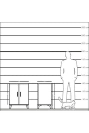 Kronos Komodin Tek Raflı 2 Kapaklı 60x59x80 Çam-Aytaşı