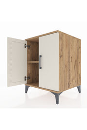 Kronos Komodin Tek Raflı 2 Kapaklı 60x59x80 Çam-Aytaşı