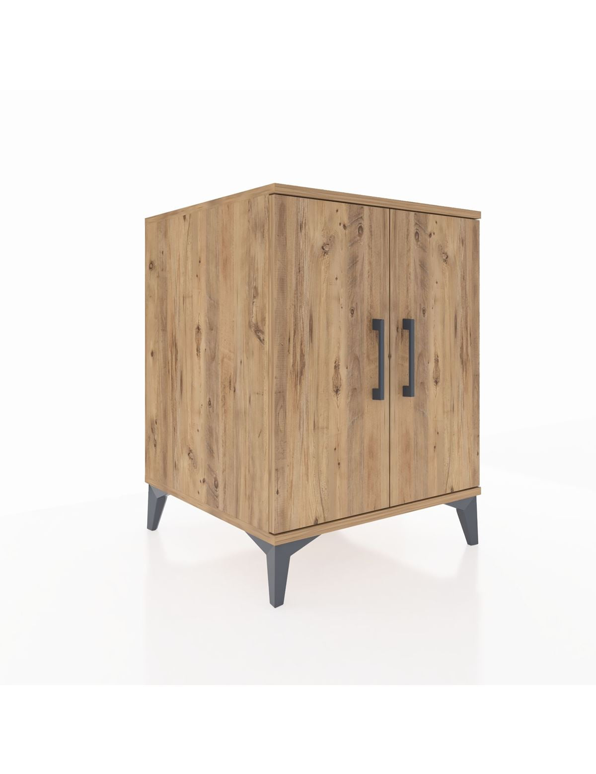 Kronos Komodin Tek Raflı 2 Kapaklı 60x59x80 Çam-Çam