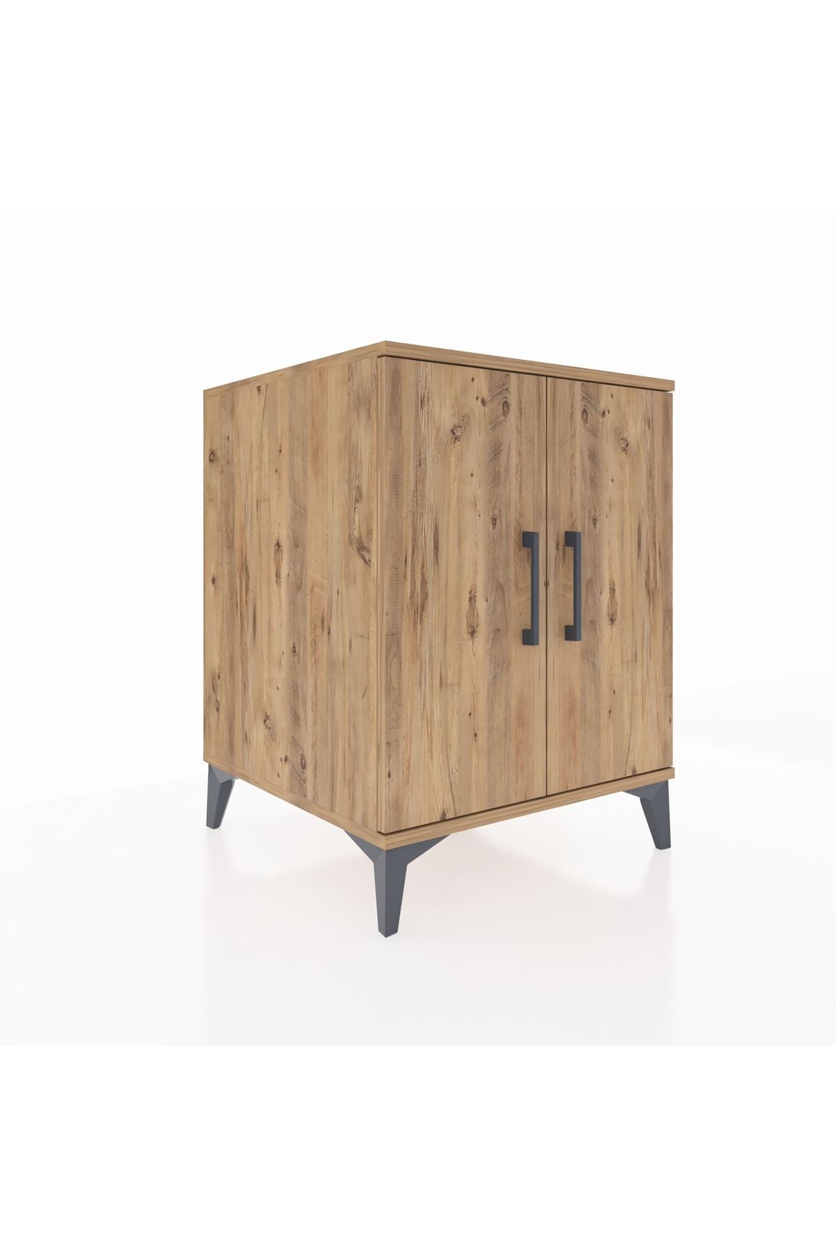 Kronos Komodin Tek Raflı 2 Kapaklı 60x59x80 Çam-Çam