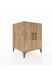 Kronos Komodin Tek Raflı 2 Kapaklı 60x59x80 Çam-Çam
