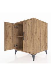 Kronos Komodin Tek Raflı 2 Kapaklı 60x59x80 Çam-Çam
