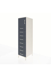 Kronos Dolap Tek Raflı 8 Çekmeceli Tek Kapaklı 44x59x182 Aytaşı-Antrasit