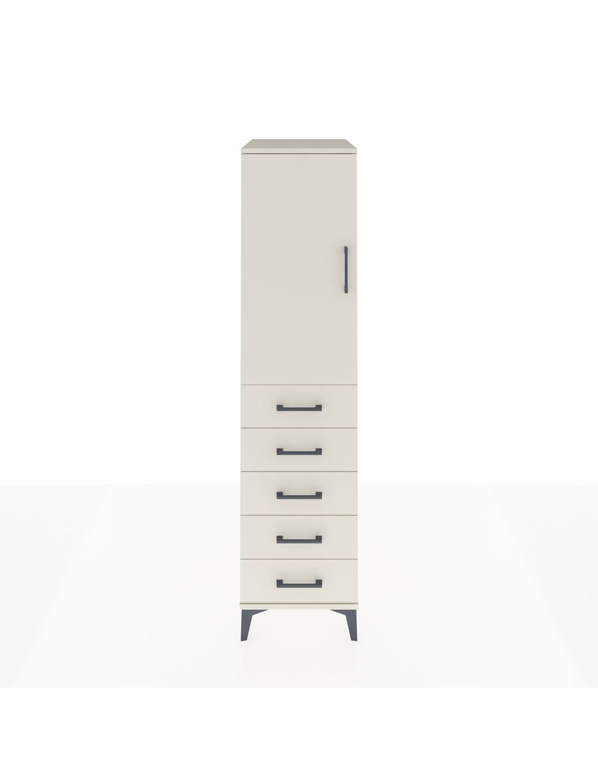 Kronos Dolap 2 Raflı 5 Çekmeceli Tek Kapaklı 44x59x182 Aytaşı-Aytaşı