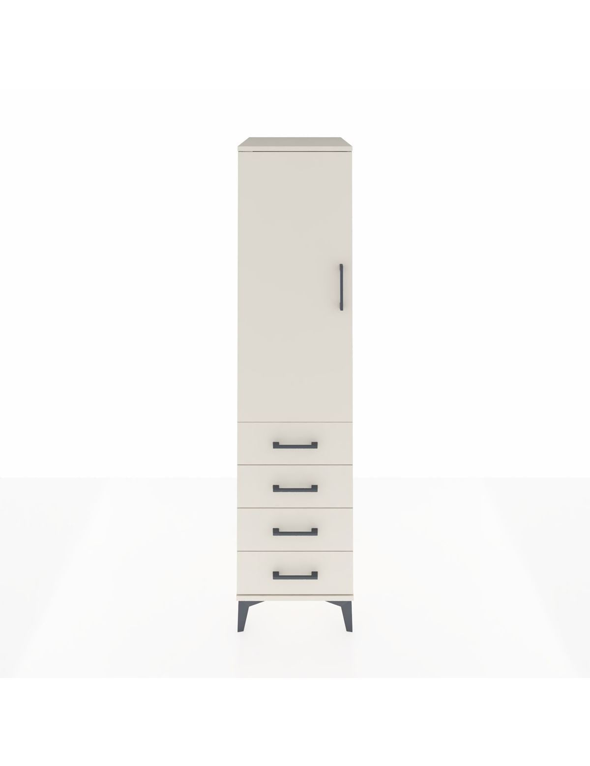 Kronos Dolap 2 Raflı 4 Çekmeceli Tek Kapaklı 44x59x182 Aytaşı-Aytaşı