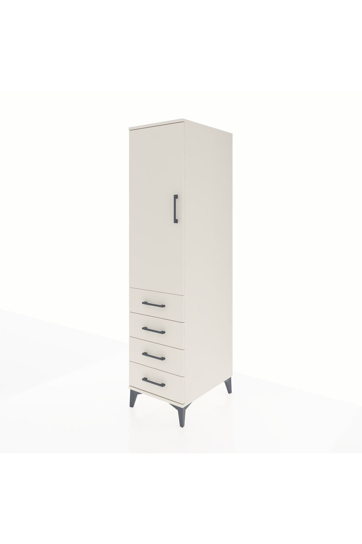 Kronos Dolap 2 Raflı 4 Çekmeceli Tek Kapaklı 44x59x182 Aytaşı-Aytaşı