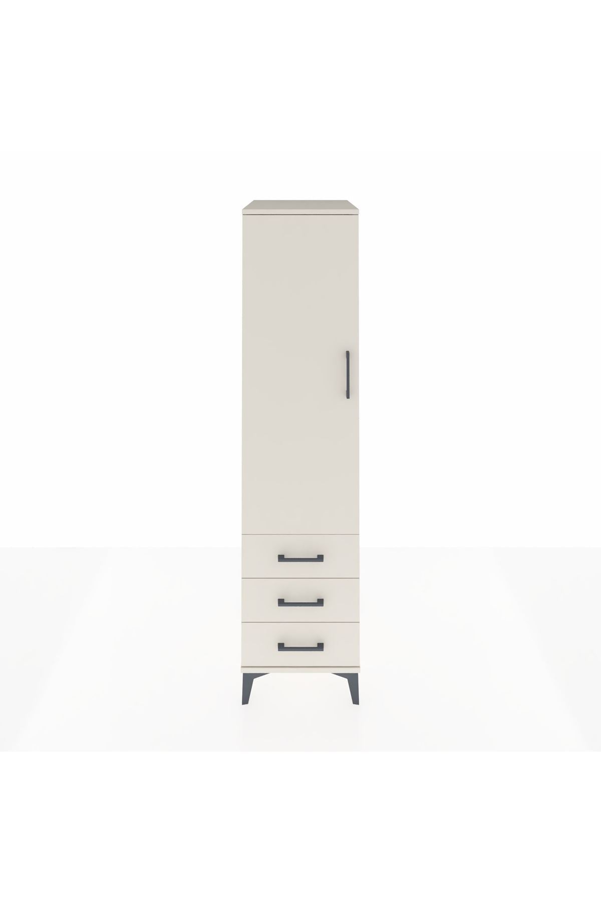 Kronos Dolap 2 Raflı 3 Çekmeceli Tek Kapaklı 44x59x182 Aytaşı-Aytaşı