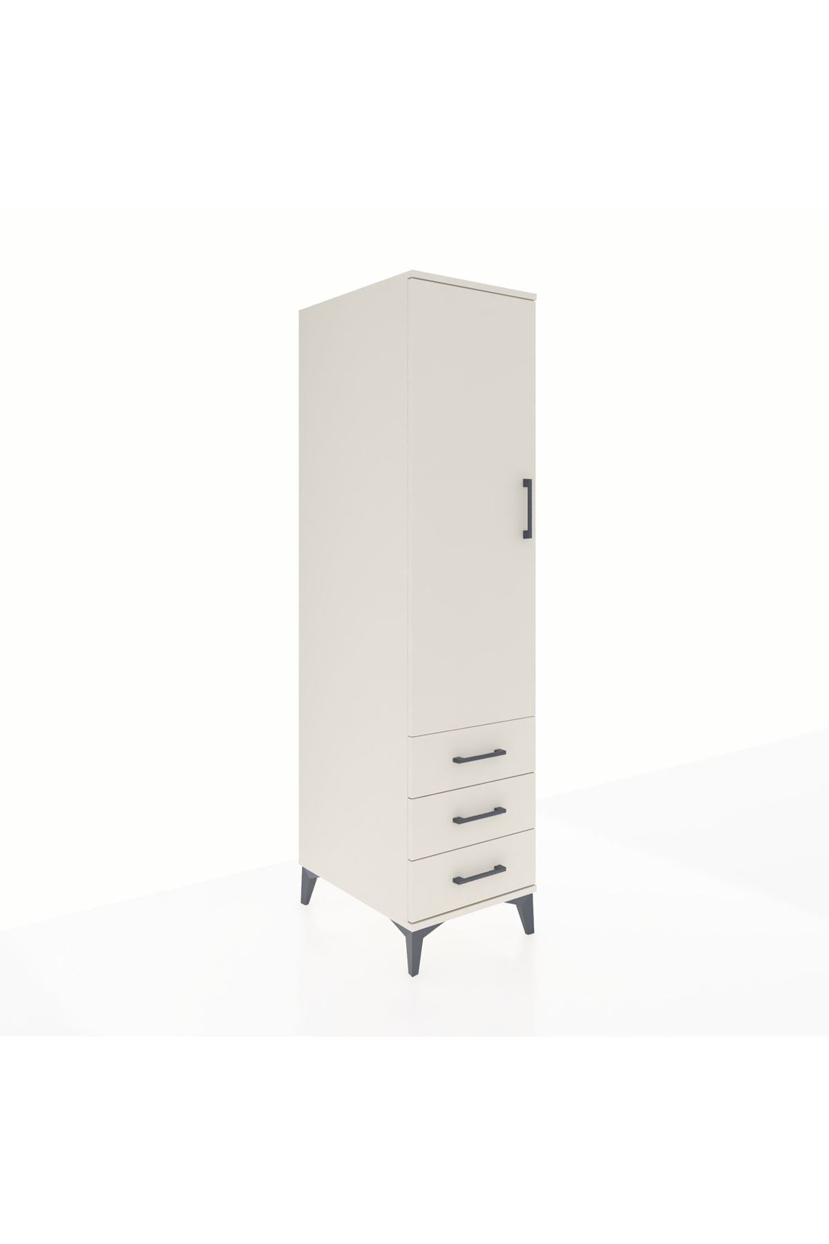 Kronos Dolap 2 Raflı 3 Çekmeceli Tek Kapaklı 44x59x182 Aytaşı-Aytaşı