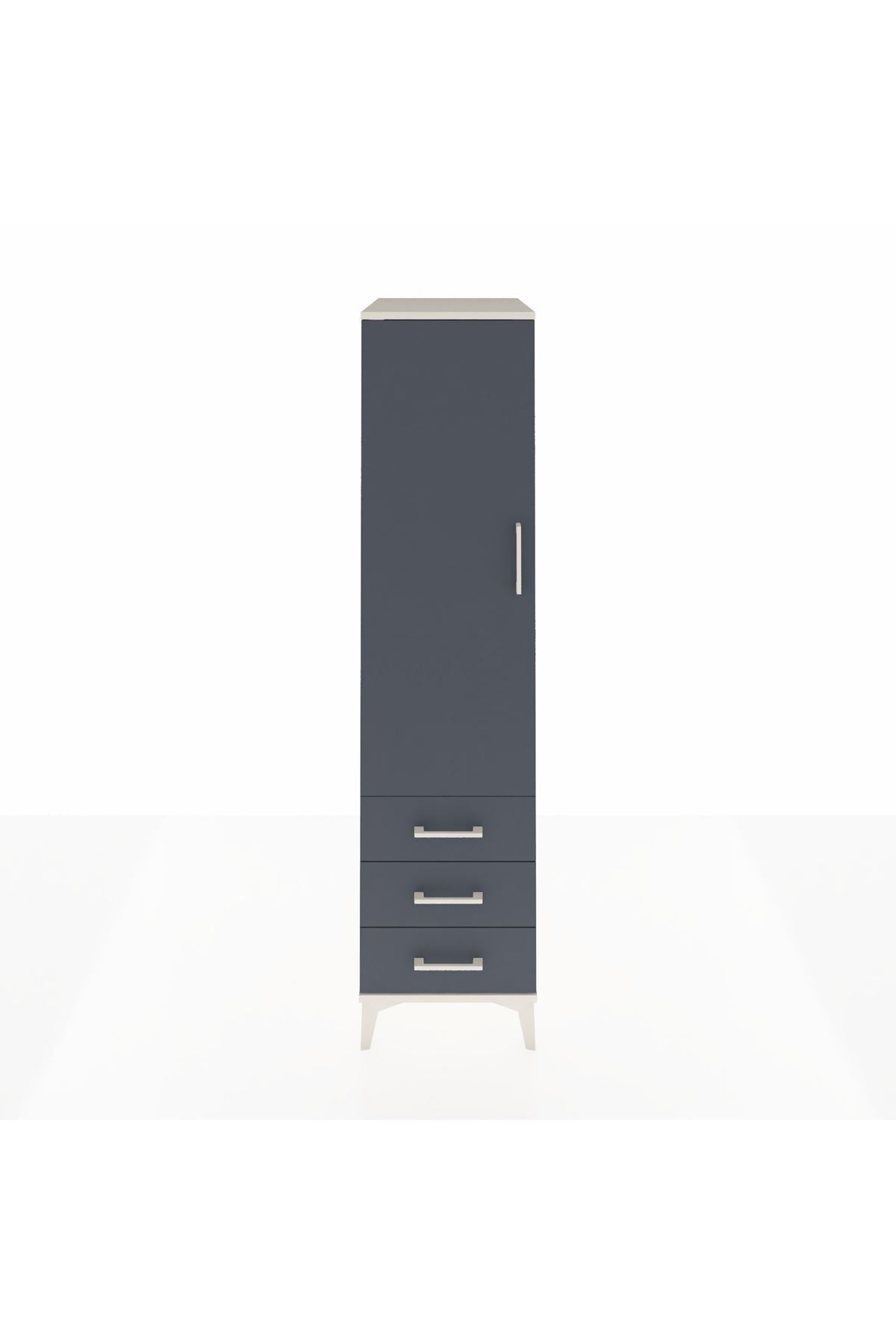 Kronos Dolap 2 Raflı 3 Çekmeceli Tek Kapaklı 44x59x182 - S88M006V2C