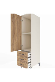 Kronos Dolap 2 Raflı 3 Çekmeceli Tek Kapaklı 44x59x182 Aytaşı-Çam