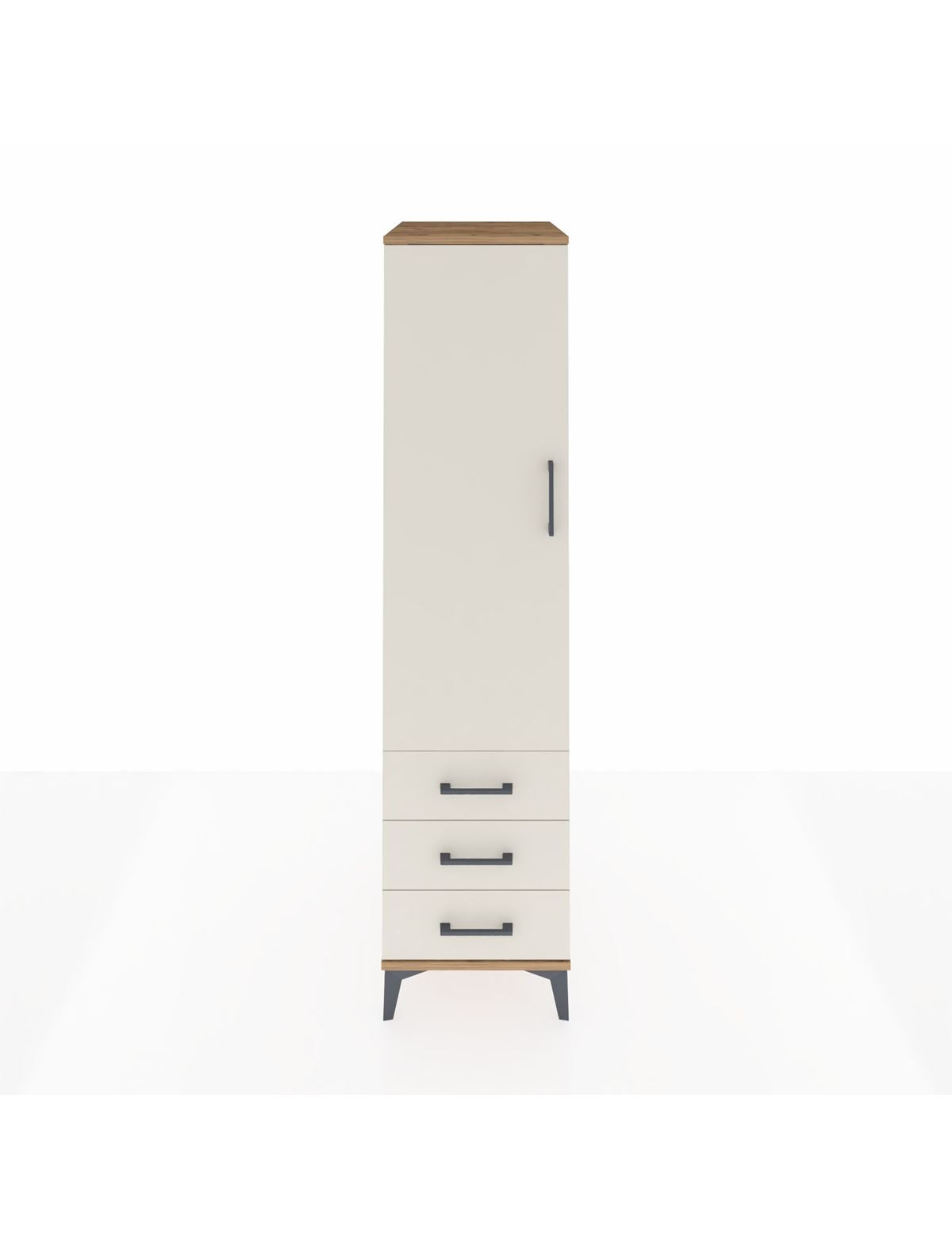 Kronos Dolap 2 Raflı 3 Çekmeceli Tek Kapaklı 44x59x182 - S88M006V7C