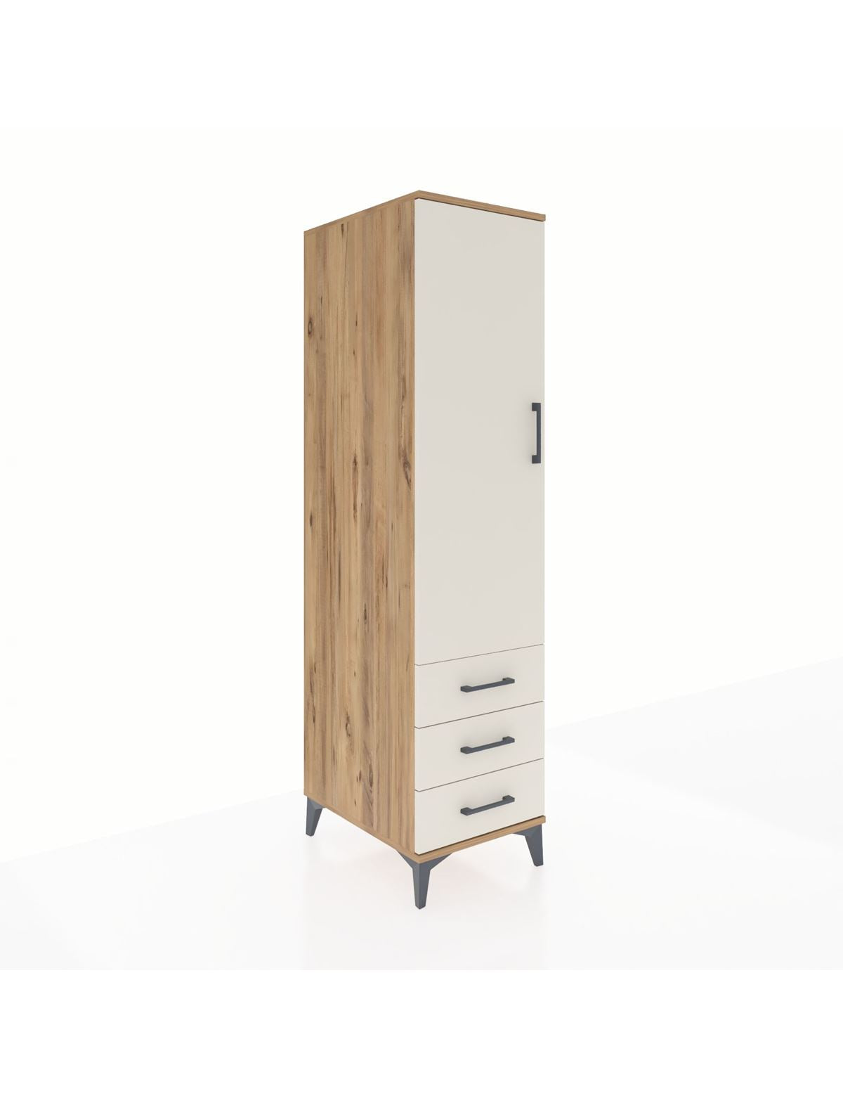 Kronos Dolap 2 Raflı 3 Çekmeceli Tek Kapaklı 44x59x182 - S88M006V7C