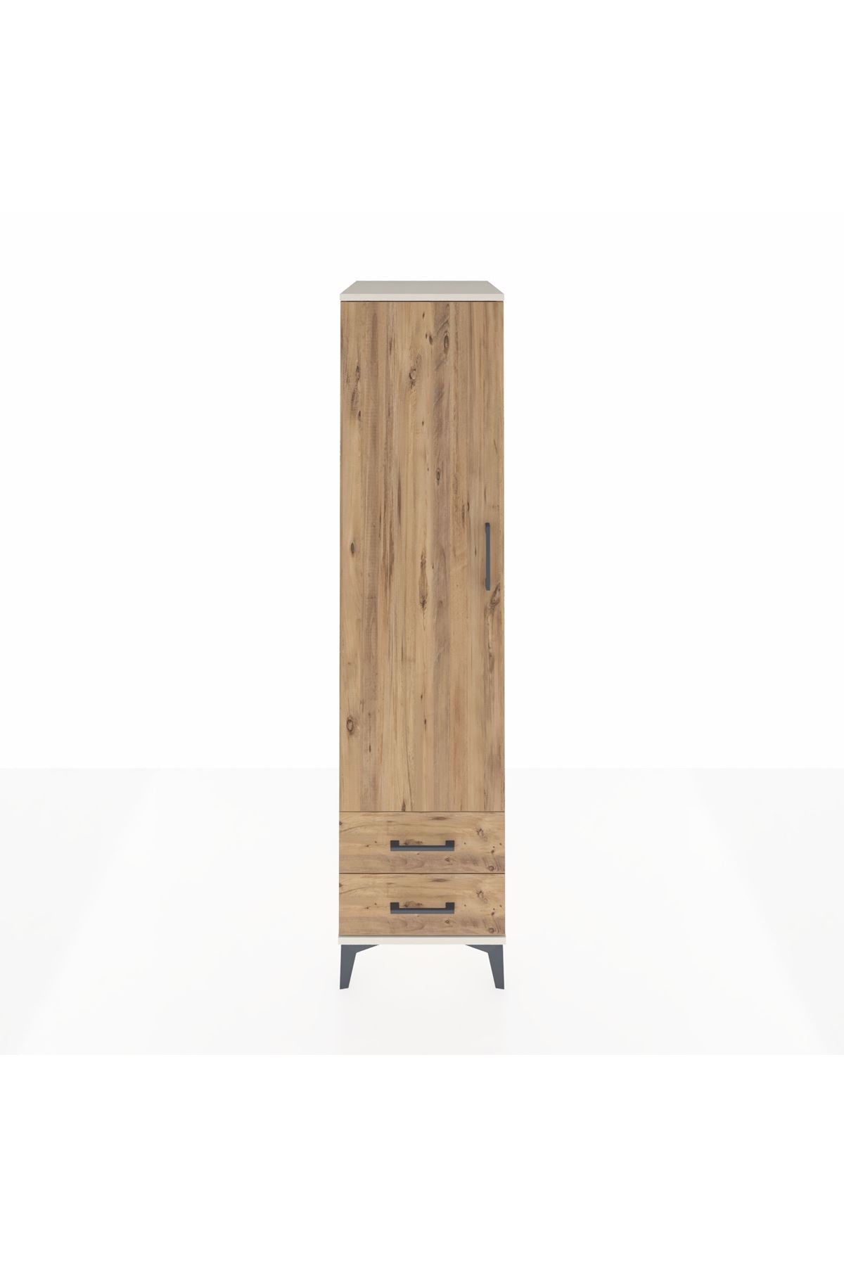 Kronos Dolap 4 Raflı 2 Çekmeceli Tek Kapaklı 44x59x182 Aytaşı-Çam