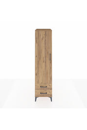 Kronos Dolap 4 Raflı 2 Çekmeceli Tek Kapaklı 44x59x182 Çam-Çam