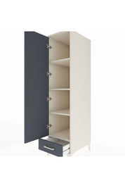 Kronos Dolap 4 Raflı Tek Çekmeceli Tek Kapaklı 44x59x182 Aytaşı-Antrasit