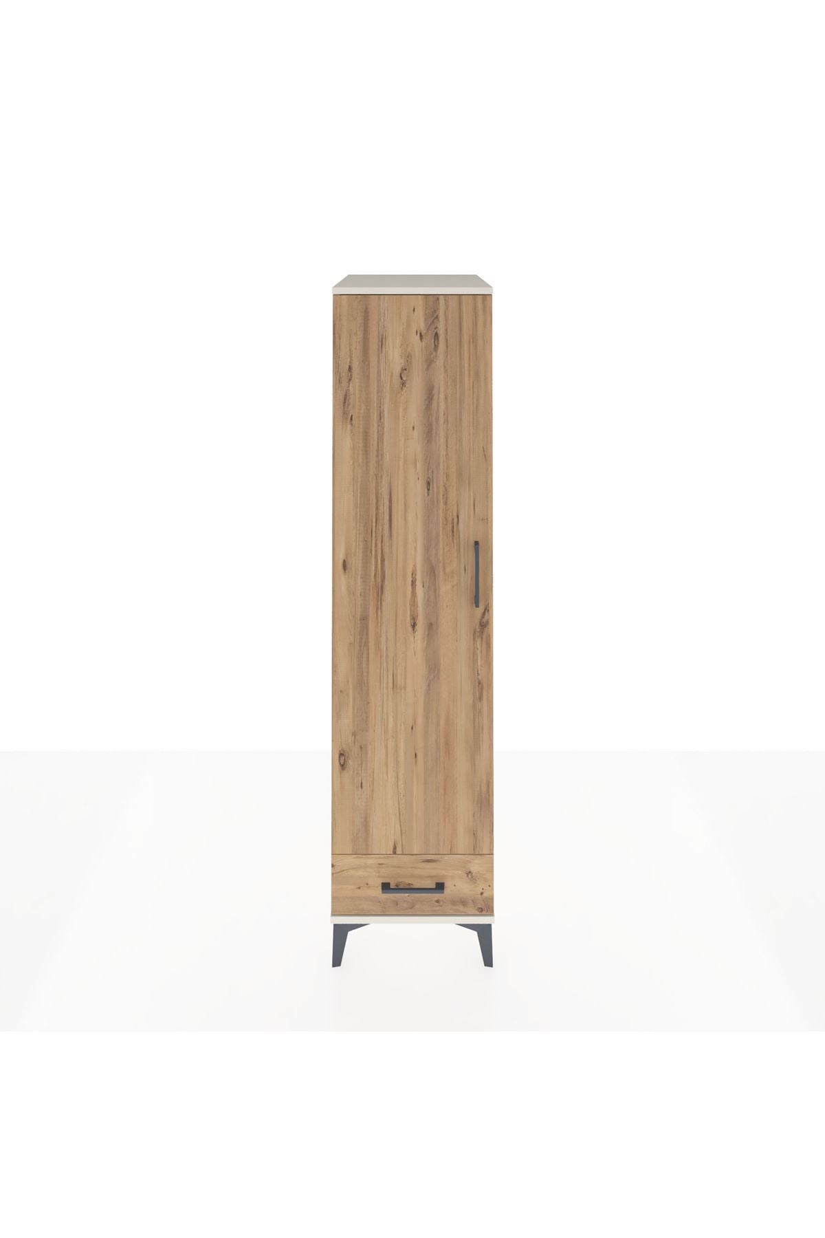 Kronos Dolap 4 Raflı Tek Çekmeceli Tek Kapaklı 44x59x182 Aytaşı-Çam