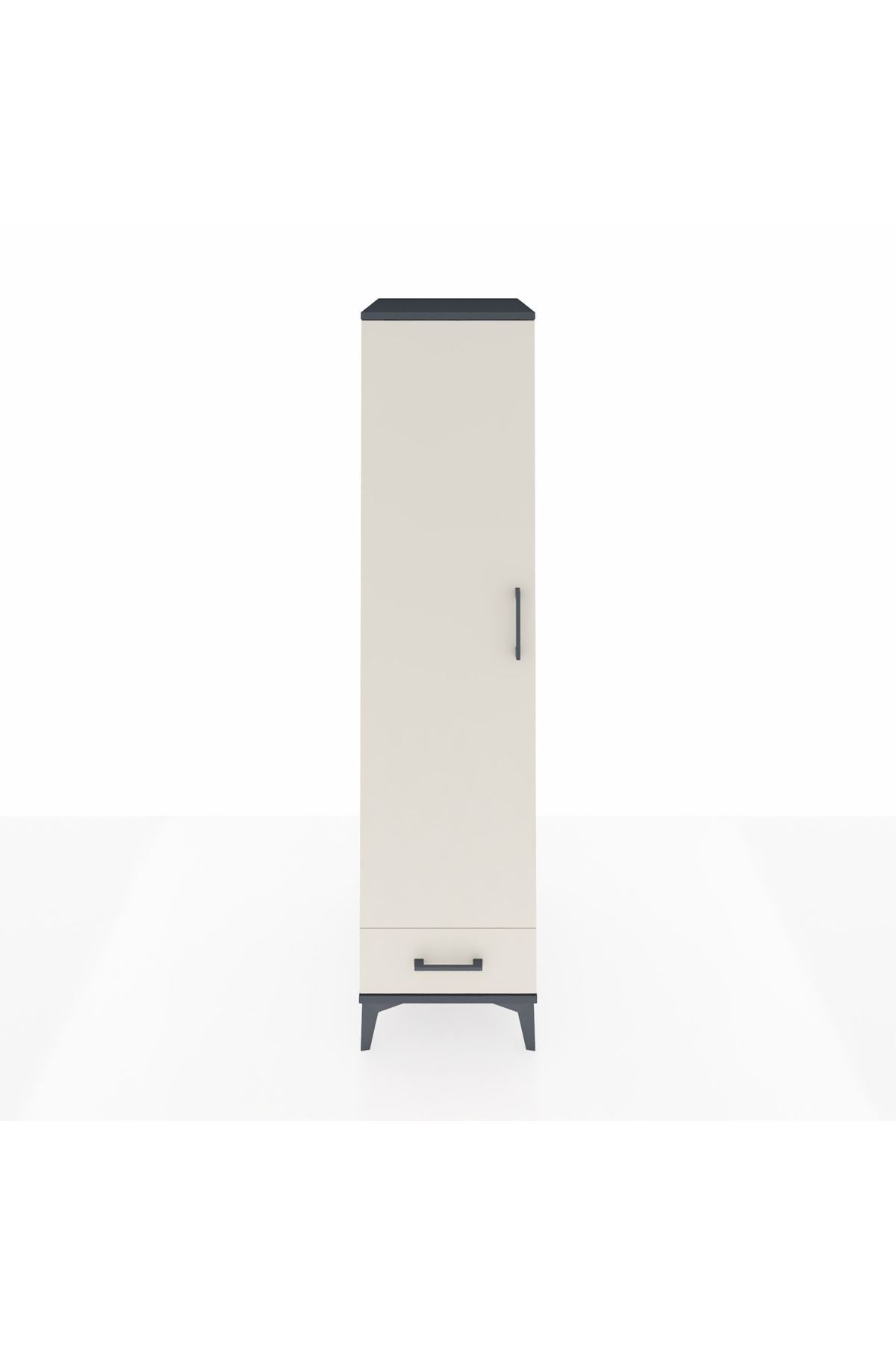 Kronos Dolap 4 Raflı Tek Çekmeceli Tek Kapaklı 44x59x182 - S88M008V4C