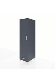 Kronos Dolap 4 Raflı Tek Çekmeceli Tek Kapaklı 44x59x182 Antrasit-Antrasit