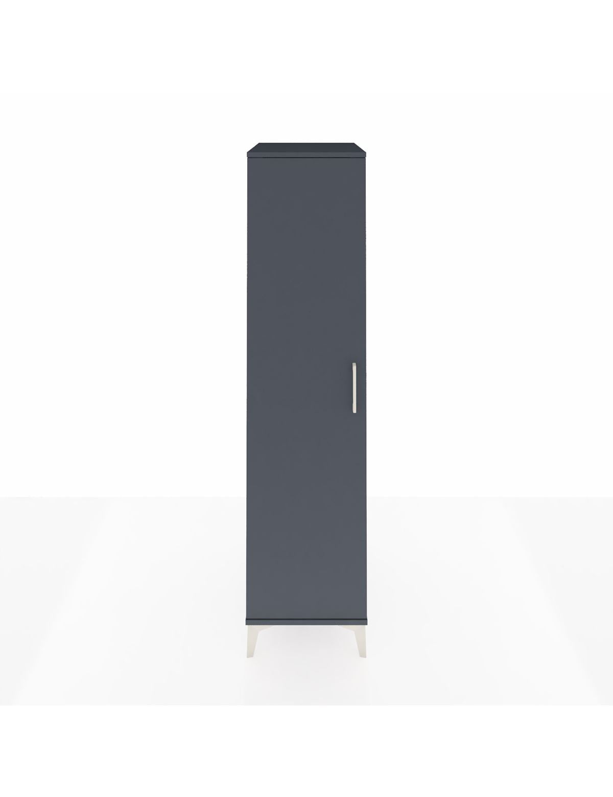 Kronos Dolap 4 Raflı Tek Kapaklı 44x59x182 Antrasit-Antrasit