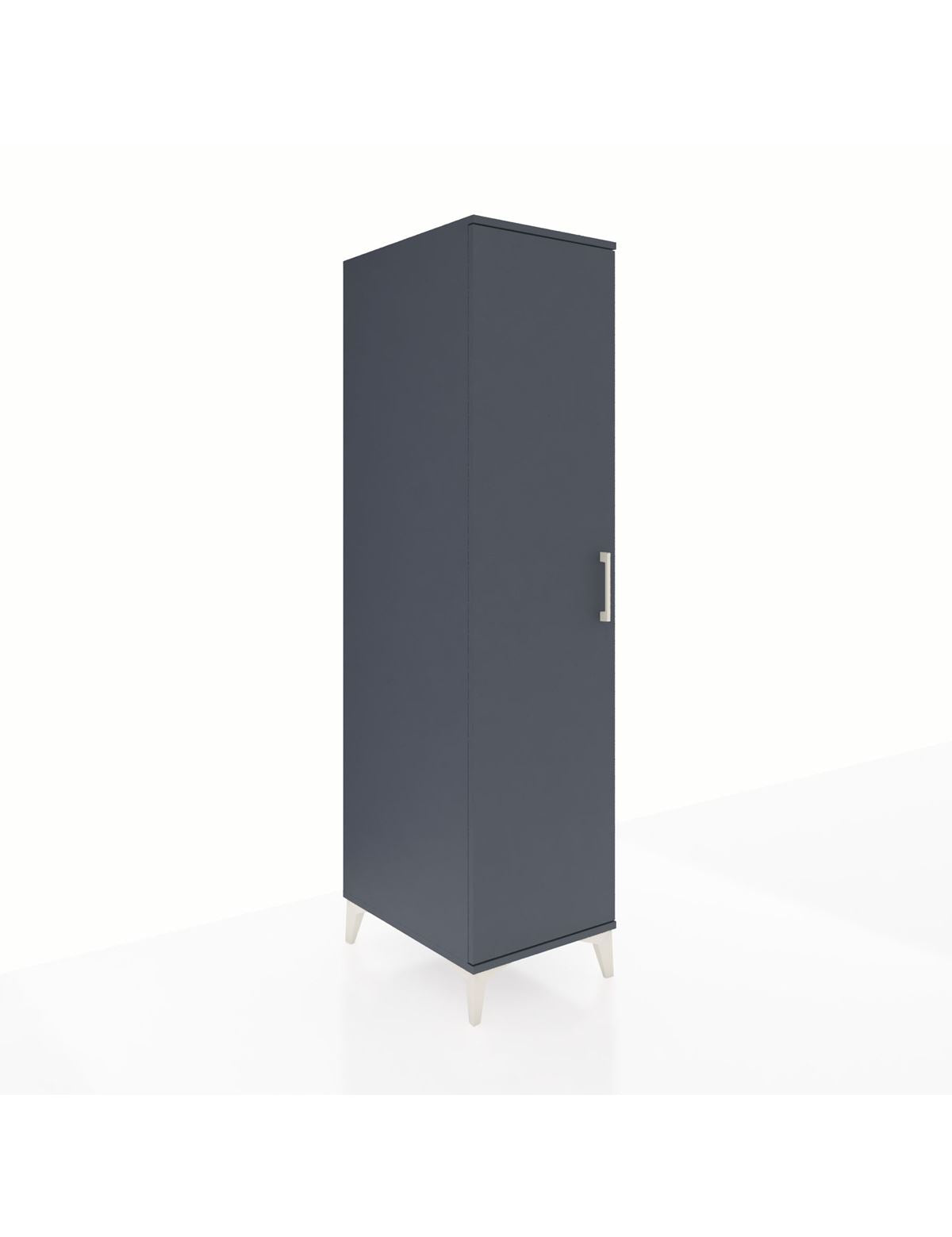 Kronos Dolap 4 Raflı Tek Kapaklı 44x59x182 Antrasit-Antrasit