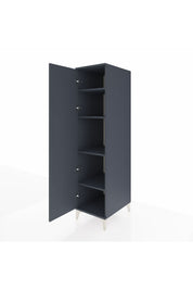 Kronos Dolap 4 Raflı Tek Kapaklı 44x59x182 Antrasit-Antrasit