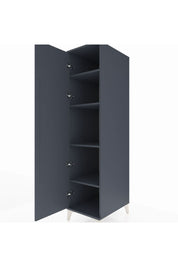 Kronos Dolap 4 Raflı Tek Kapaklı 44x59x182 Antrasit-Antrasit