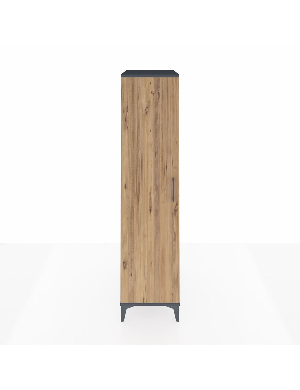 Kronos Dolap 4 Raflı Tek Kapaklı 44x59x182 Antrasit-Çam