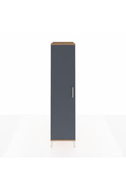 Kronos Dolap 4 Raflı Tek Kapaklı 44x59x182 Çam-Antrasit