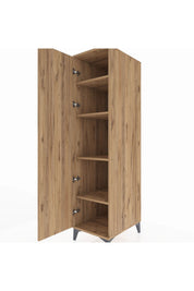 Kronos Dolap 4 Raflı Tek Kapaklı 44x59x182 Çam-Çam