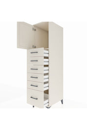 Kronos Dolap Tek Raflı 6 Çekmeceli Tek Kapaklı 44x59x182 Aytaşı-Aytaşı