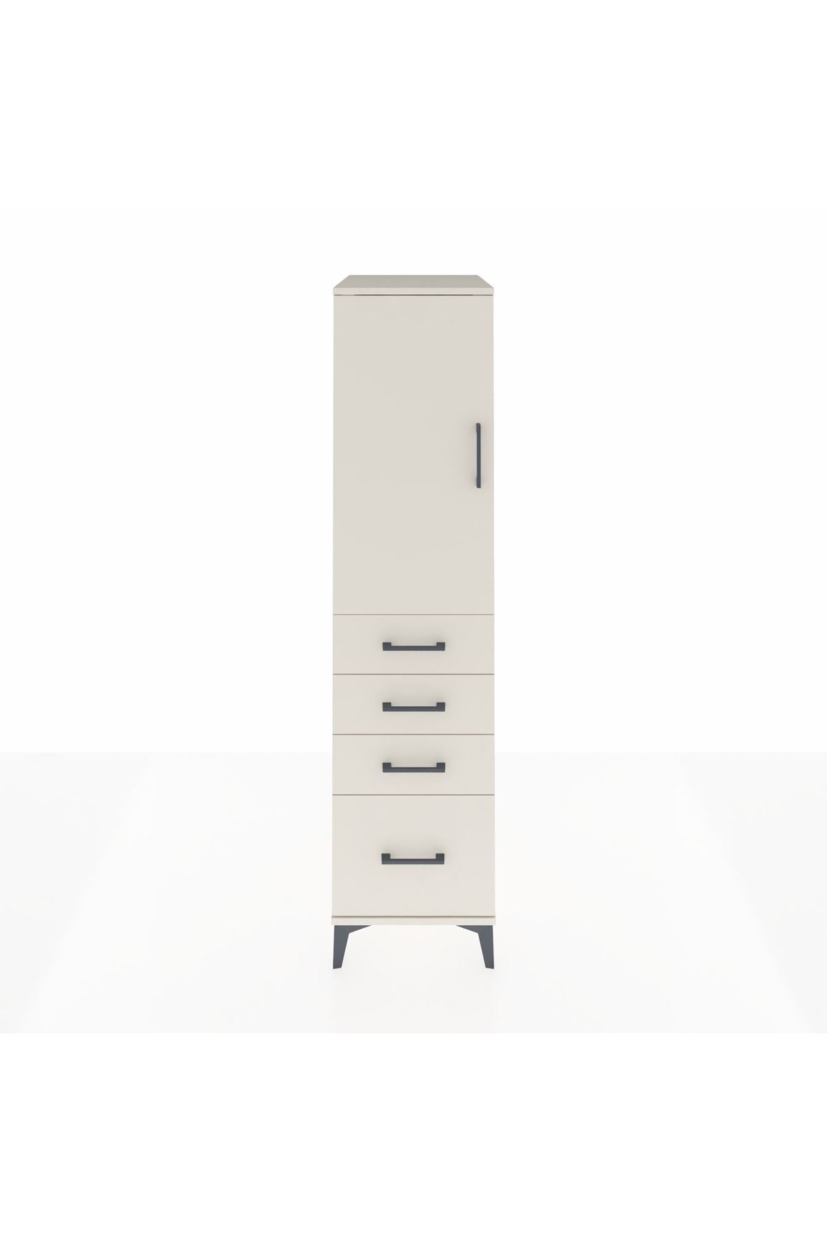 Kronos Dolap 2 Raflı 4 Çekmeceli Tek Kapaklı 44x59x182 Aytaşı-Aytaşı