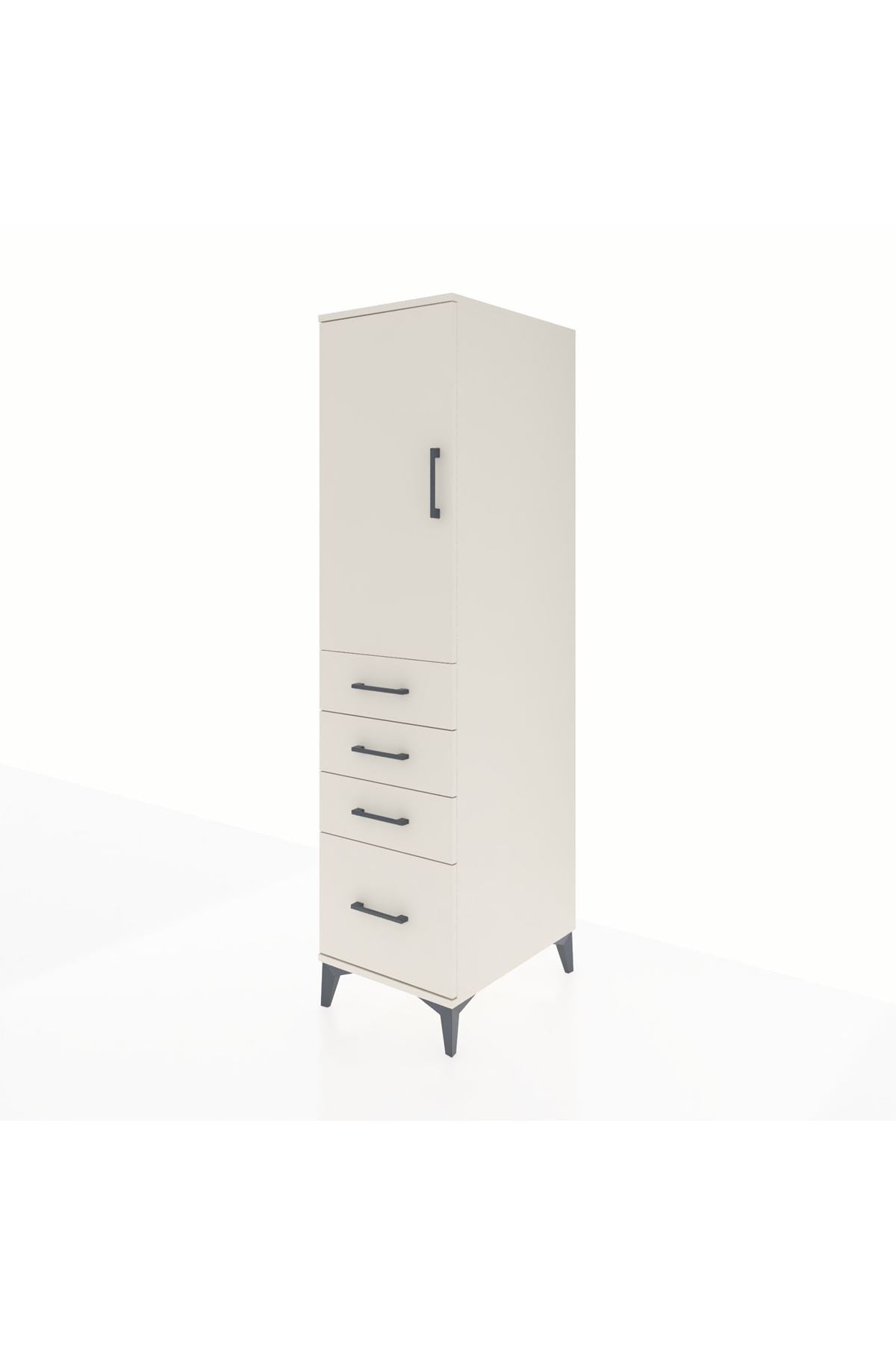 Kronos Dolap 2 Raflı 4 Çekmeceli Tek Kapaklı 44x59x182 Aytaşı-Aytaşı