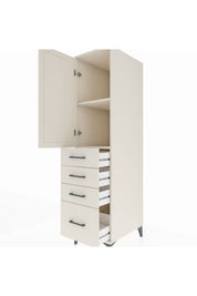 Kronos Dolap 2 Raflı 4 Çekmeceli Tek Kapaklı 44x59x182 Aytaşı-Aytaşı