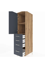 Kronos Dolap 2 Raflı 4 Çekmeceli Tek Kapaklı 44x59x182 - S88M013V8C