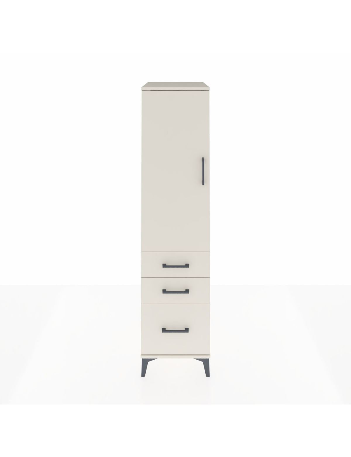 Kronos Dolap 2 Raflı 3 Çekmeceli Tek Kapaklı 44x59x182 - S88M014V1C