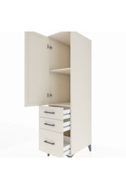 Kronos Dolap 2 Raflı 3 Çekmeceli Tek Kapaklı 44x59x182 - S88M014V1C