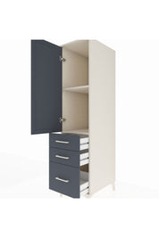 Kronos Dolap 2 Raflı 3 Çekmeceli Tek Kapaklı 44x59x182 - S88M014V2C